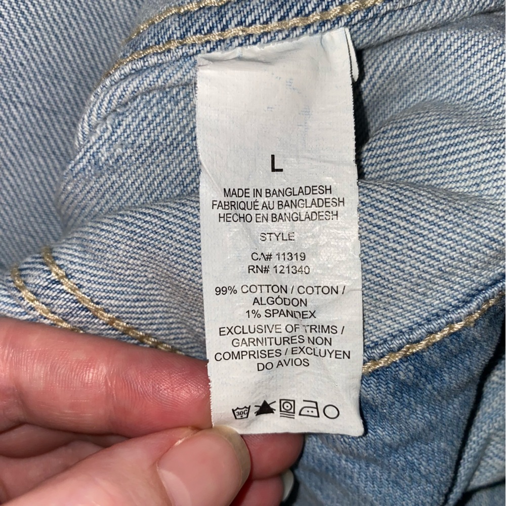 Garage Sky Blue Lightly Distressed Denim Jacket - Picture 10 of 10